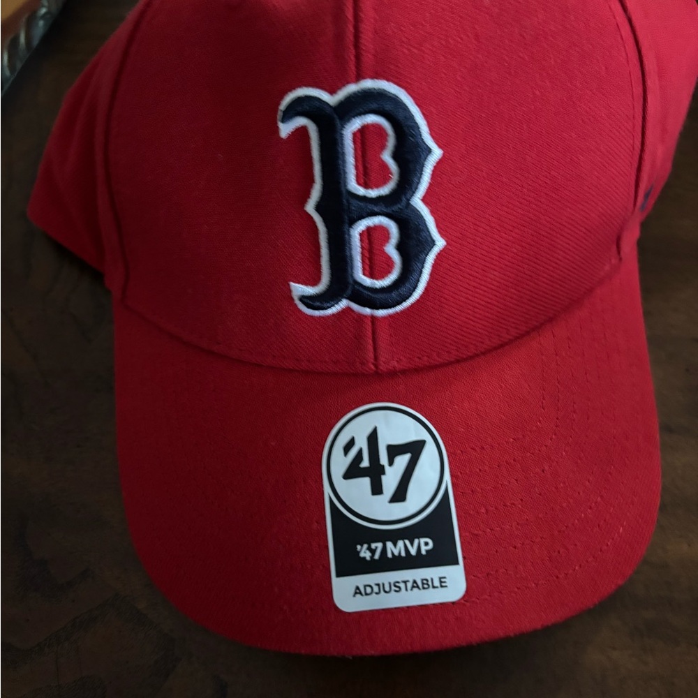 47 Red Boston 'B' Embroidered Baseball Cap
